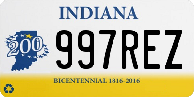 IN license plate 997REZ