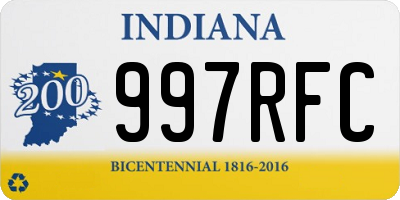 IN license plate 997RFC