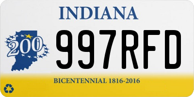 IN license plate 997RFD