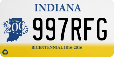 IN license plate 997RFG