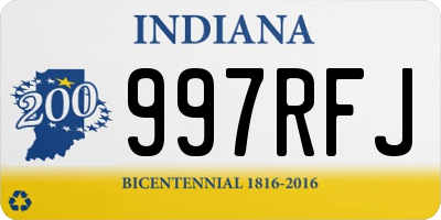 IN license plate 997RFJ