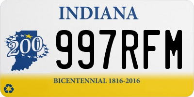 IN license plate 997RFM