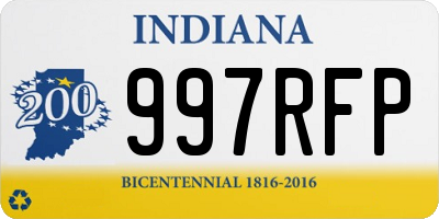 IN license plate 997RFP