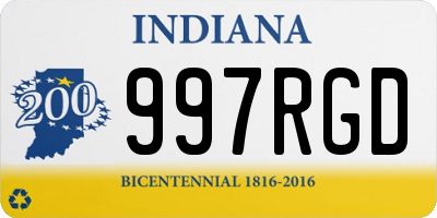 IN license plate 997RGD