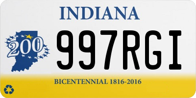 IN license plate 997RGI