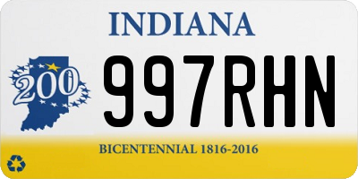 IN license plate 997RHN