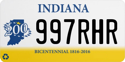 IN license plate 997RHR