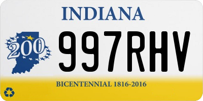 IN license plate 997RHV