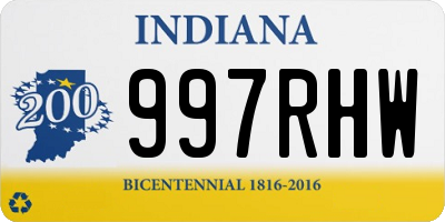 IN license plate 997RHW