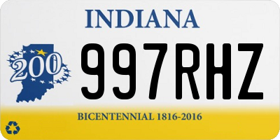 IN license plate 997RHZ