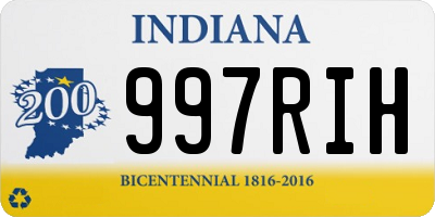 IN license plate 997RIH