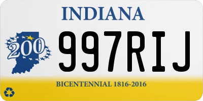 IN license plate 997RIJ