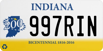 IN license plate 997RIN