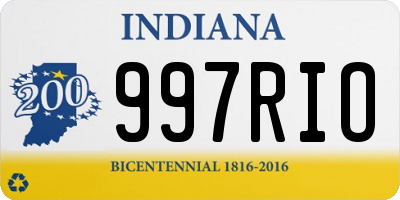 IN license plate 997RIO