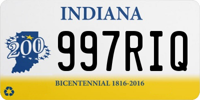 IN license plate 997RIQ