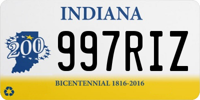 IN license plate 997RIZ