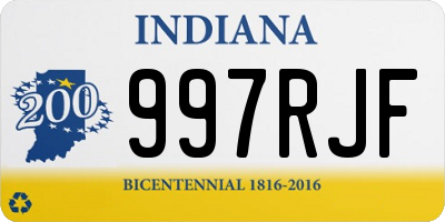 IN license plate 997RJF