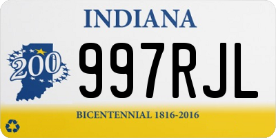 IN license plate 997RJL