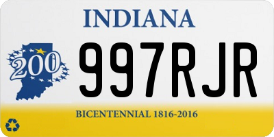 IN license plate 997RJR