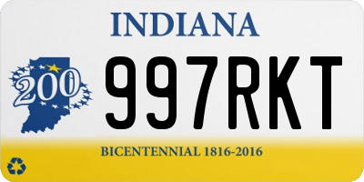 IN license plate 997RKT