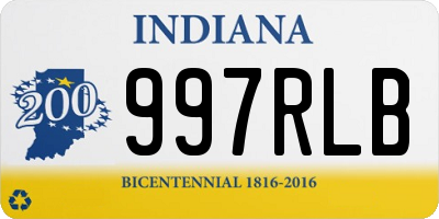 IN license plate 997RLB