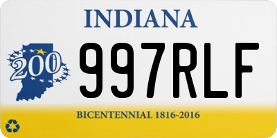 IN license plate 997RLF