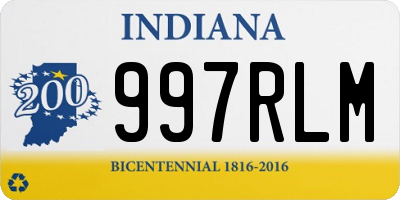 IN license plate 997RLM