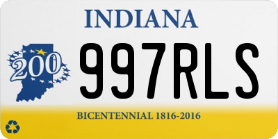 IN license plate 997RLS