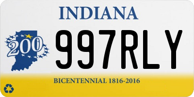 IN license plate 997RLY