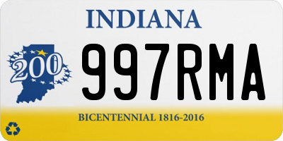 IN license plate 997RMA