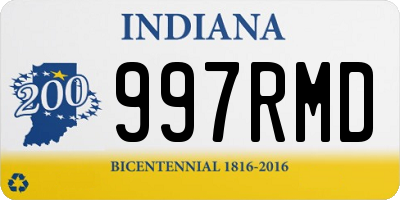 IN license plate 997RMD