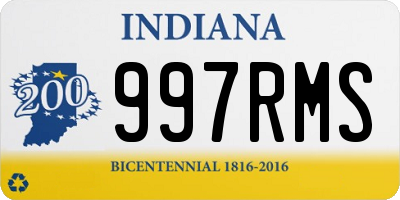 IN license plate 997RMS