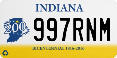 IN license plate 997RNM