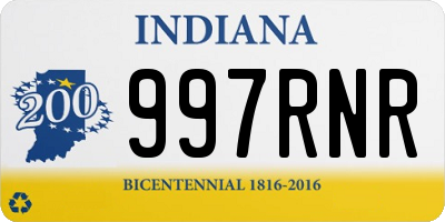 IN license plate 997RNR