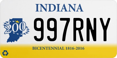 IN license plate 997RNY