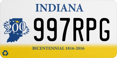 IN license plate 997RPG