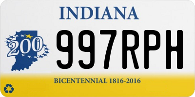 IN license plate 997RPH