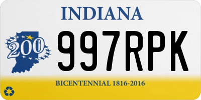 IN license plate 997RPK