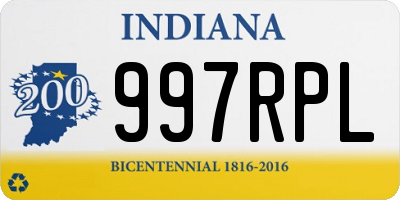 IN license plate 997RPL