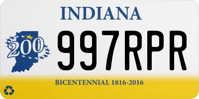 IN license plate 997RPR