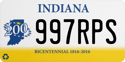 IN license plate 997RPS