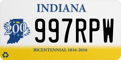 IN license plate 997RPW