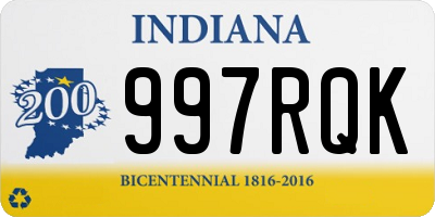 IN license plate 997RQK