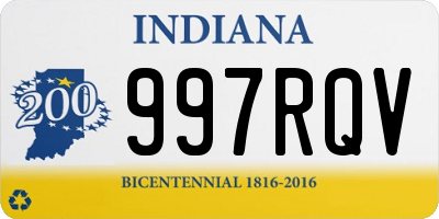 IN license plate 997RQV