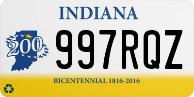 IN license plate 997RQZ