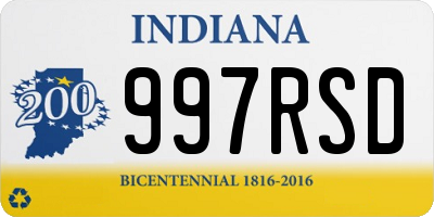 IN license plate 997RSD