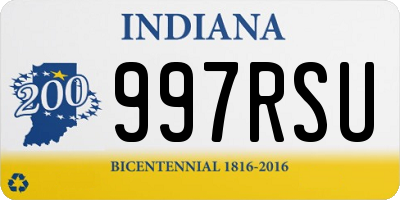 IN license plate 997RSU