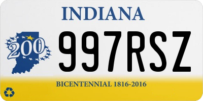 IN license plate 997RSZ