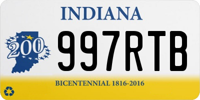 IN license plate 997RTB