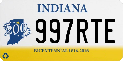 IN license plate 997RTE